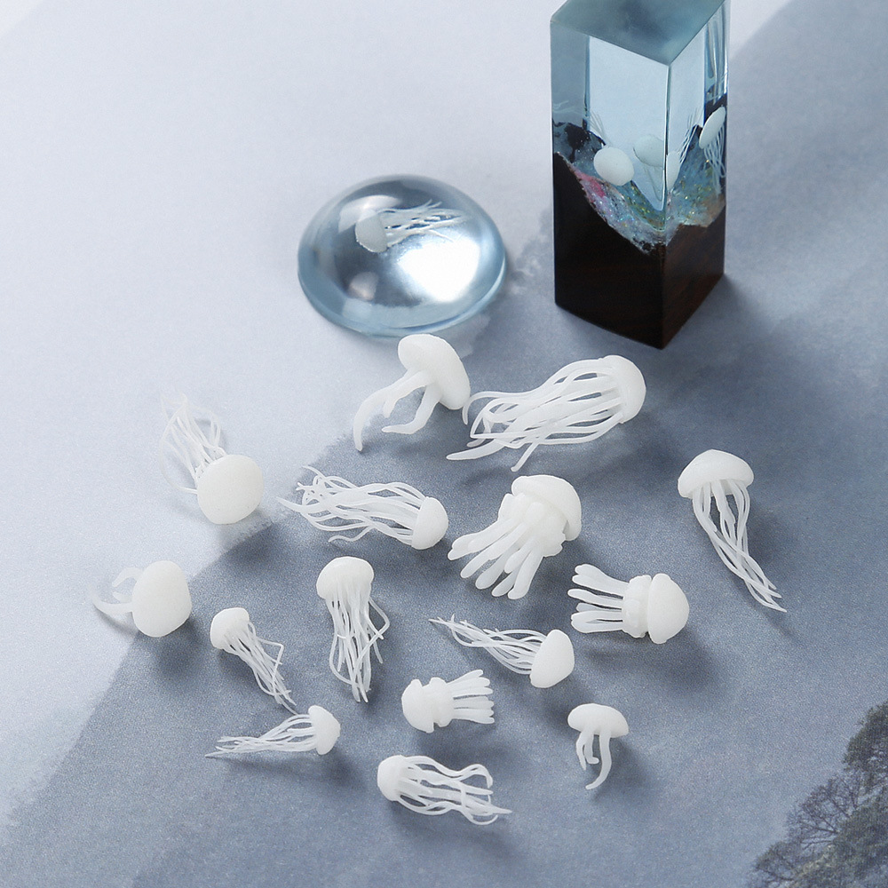 3D Mini Jellyfish Model of DIY Crystal Gutta Percha Marine Filler