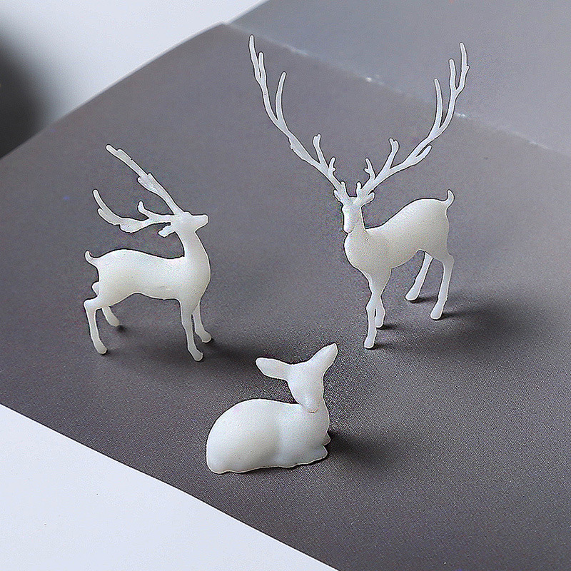 3diy Three Dimensional Forest Micro Landscape Accessories Crystal Drop Glue Filling Ornament Elk Xianwo Deer Model