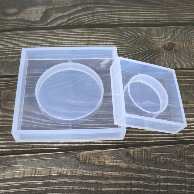 DIY Crystal Drop Glue Silicone Mold New Big Square High Permeability Ashtray Handmade High Mirror 352