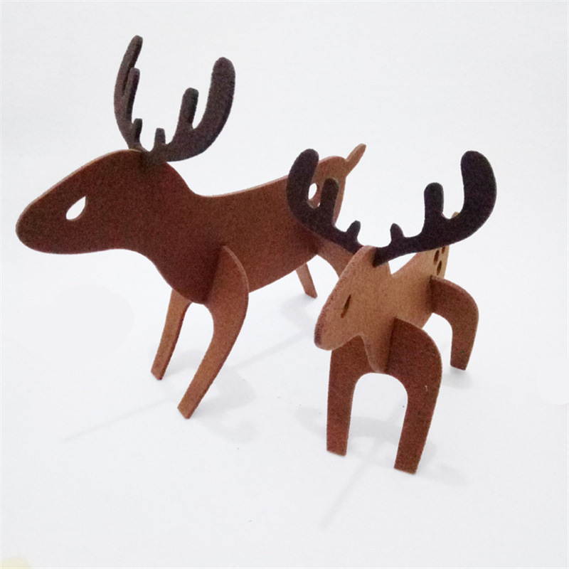 Creative Felt DIY Christmas Elk Reindeer Christmas Snowman Table Decorations Christmas Decorations