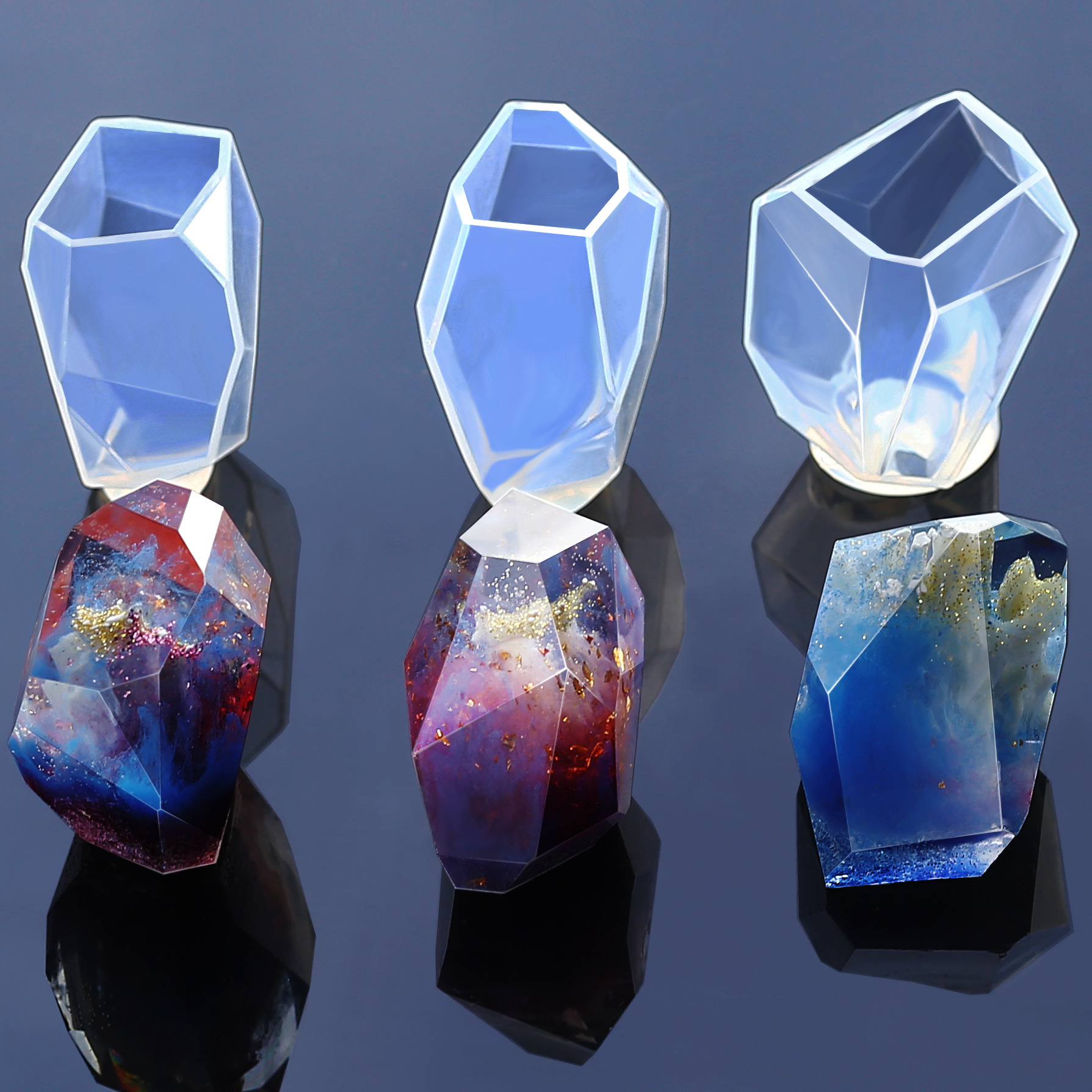 Section Silica Gel Mould Crystal Drop Glue Ornament Mould Liquid Silica Gel Article number: SPE_A02