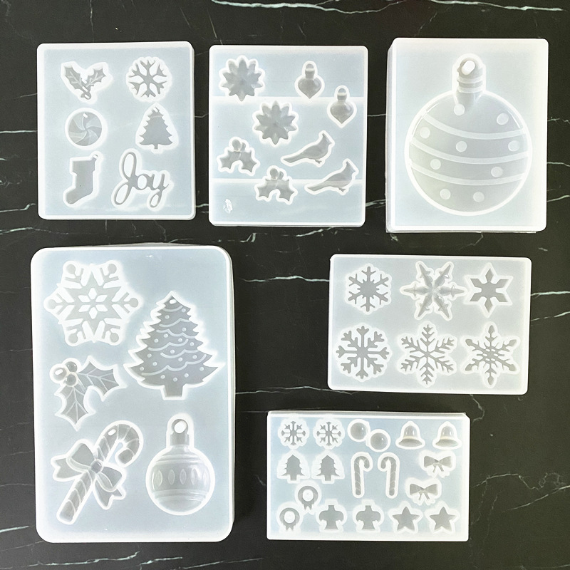 Christmas and Halloween Theme Customized Christmas Snowflake New Products Turn Sugar Silicone Mold Santa Claus