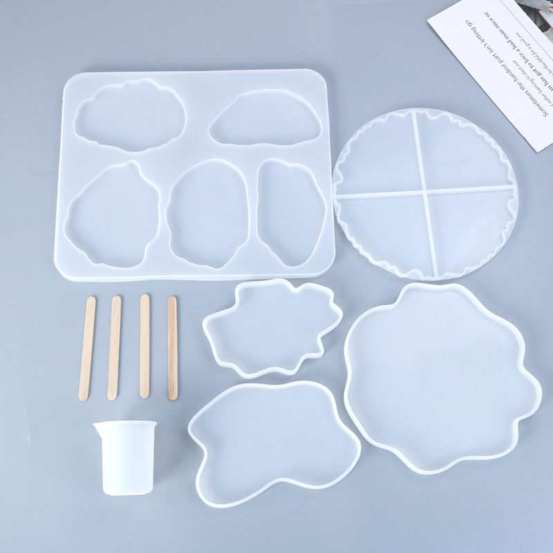 DIY Drop Mold 5 Cup Pad Mold Silicone Suit Hand Mirror