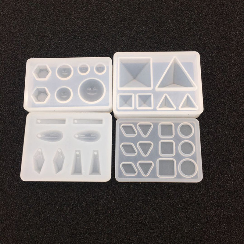 DIY Silica Gel Crystal Drop with Hole Pendant Small Pyramid Geometry Mold Pendant New UV Mold