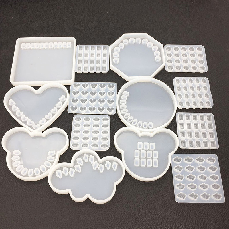 DIY Crystal Drop Glue Eight Side Moving License Plate Mold Digital Parking License Plate Moving Tool Manual Dripping Mold Gypsum