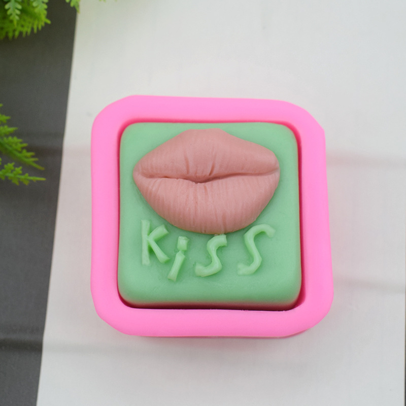 Lip Shape Hand Soap Mold Cheese Cake Mold Fragrant Stone Cake Mold DIY Chocolate Mold