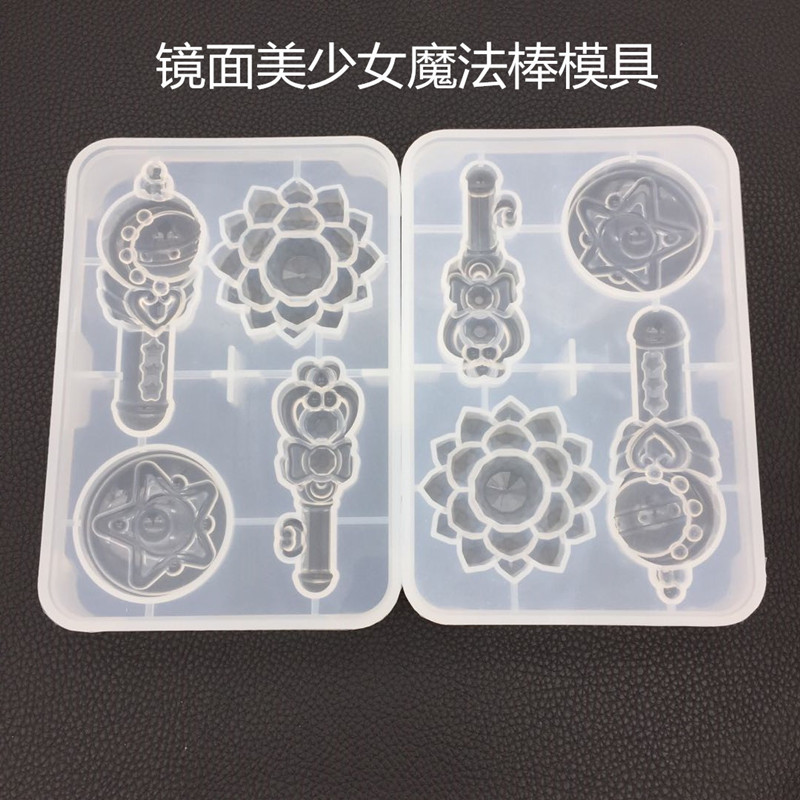 DIY Crystal Drop Glue Mirror Beauty Girl Warrior Ice Lattice Transfiguration Magic Stick Mold Handmade Plaster Fragrance