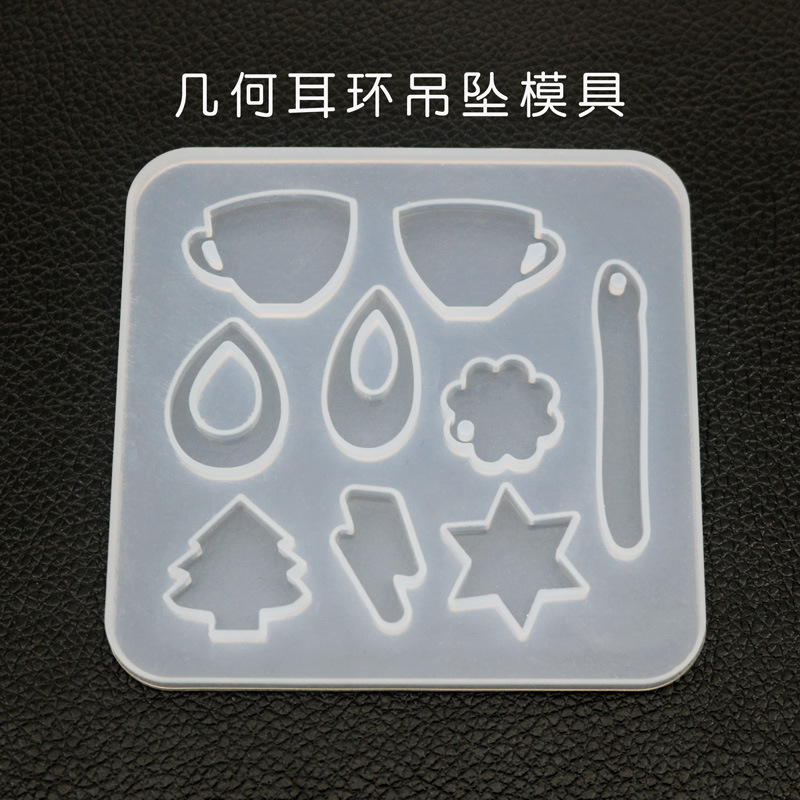 Crystal Drop Mold Geometric Earring Pendant Mold Handmade