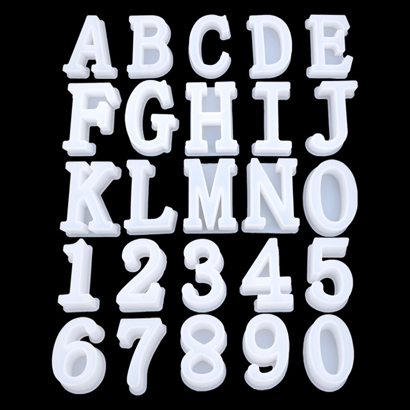 Crystal Drop Glue Silicone Mold English Alphabet Single Pinyin Manual Pendant Key Chain Creation