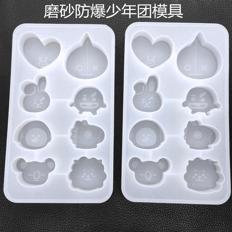 Crystal Drop Mold Frosted Bulletproof Youth League Mold Hand Pendant Decorative Gypsum