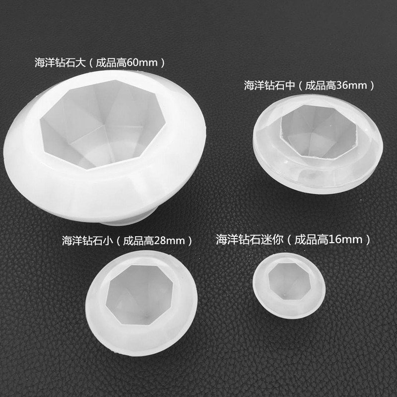 DIY Crystal Drop Glue Ocean Diamond Silicone Mold Non Grinding High Mirror PENDANT HANDMADE JEWELRY Sample Ornament