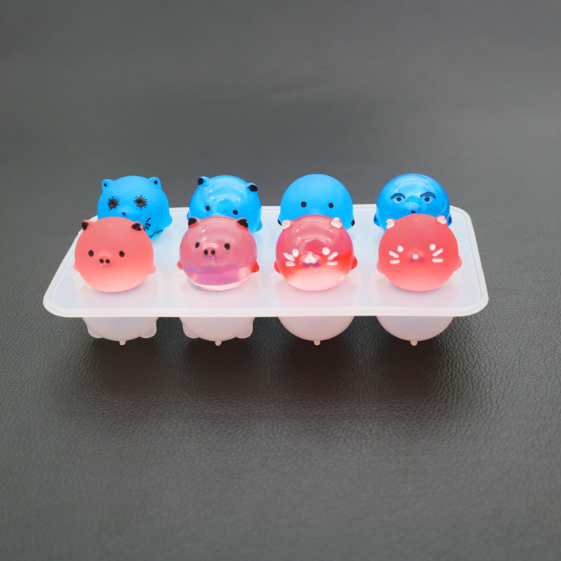 DIY Crystal Drop Glue Silicone Mold 8 Pieces of Chicken Bear PENDANT HANDMADE Mirror Pendant