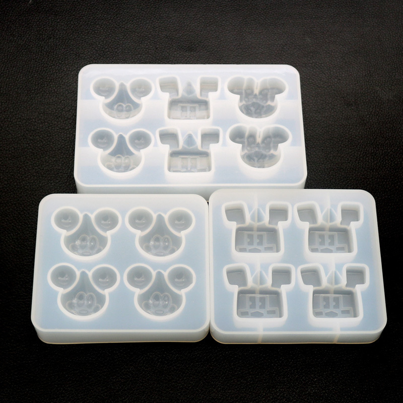 DIY Crystal Drop Mold Square Head Hand Pendant Mirror Silicone Mold