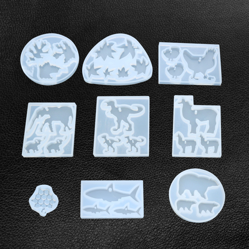 DIY Crystal Glue Drop Animal Elephant Chicken Camel Dinosaur Grape Silicone Mold Handmade