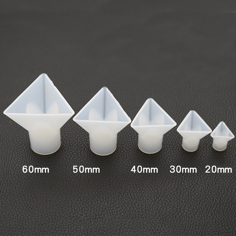 Crystal Drop Rubber Triangular Cone Mold Mirror Silicone Manual Pyramid Energy Tower Cube