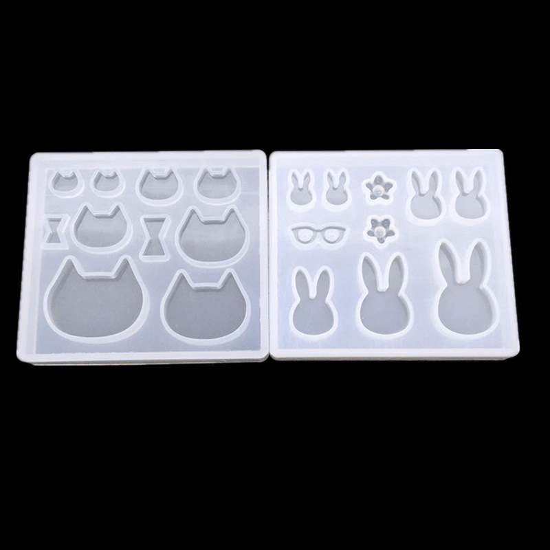 DIY Silicone Crystal Drop Glue Rabbit Mold UV New Full Penetration Silicone Rabbit Mold High Mirror Face Mold