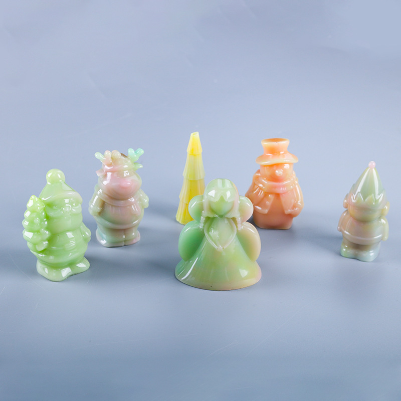 DIY Drop Mold 6 Christmas Three-dimensional Doll Mold Silicone Mold Resin