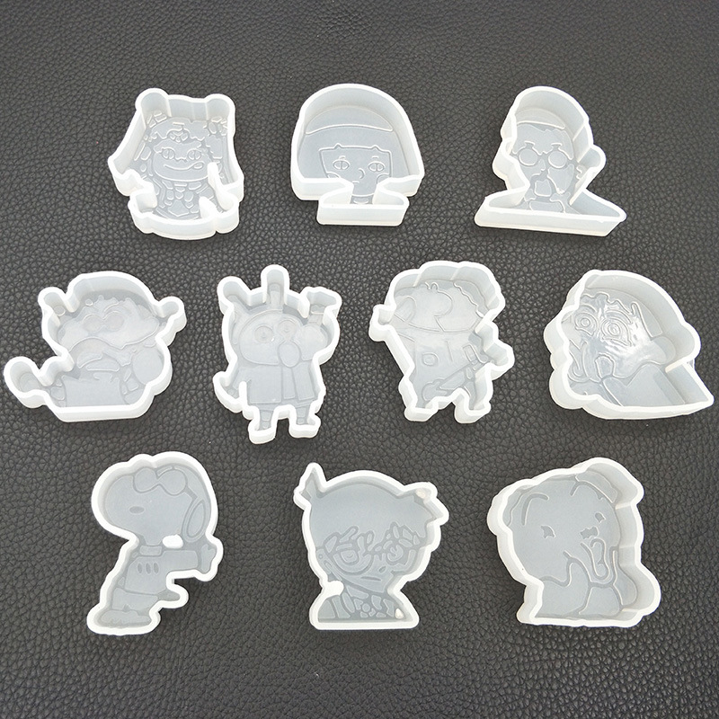 DIY Crayon Small New Silicone Mold Drop Glue Bear Fragrance Gypsum Mold Baking Pendant Mirror