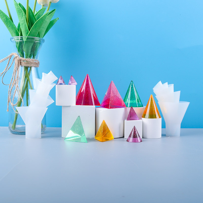 DIY Crystal Drop Rubber Cone Triangle Cone Silicon Mold Cone Ornament Ornament