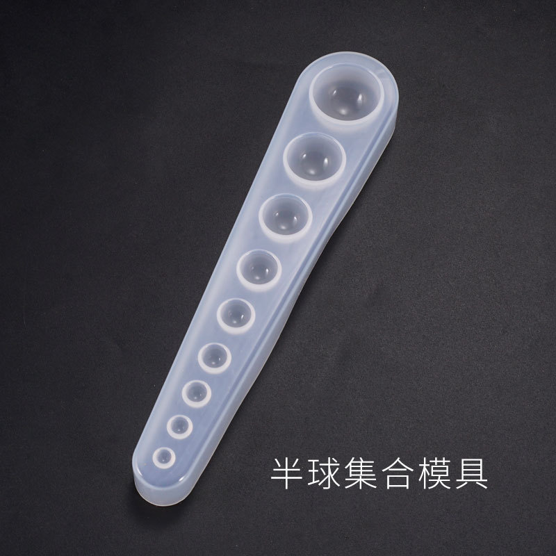 DIY Crystal Drop Mold Multi Specification Hemispherical Assembly Mold Pendant Ornament Hemispherical Silica Gel Mold