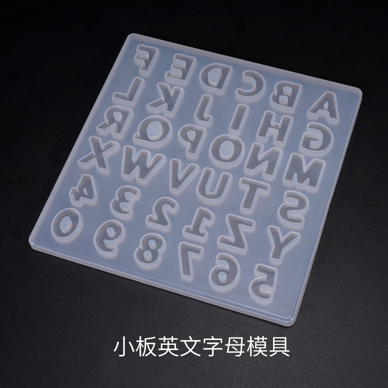 DIY Crystal Glue Dropping Mould Whole Board Number Letter Mould Ornament Letter Silica Gel Mould