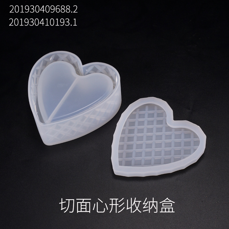DIY Crystal Drop Mold Storage Box Mold Heart-shaped Section Jewelry Gift Box Silicone Mold