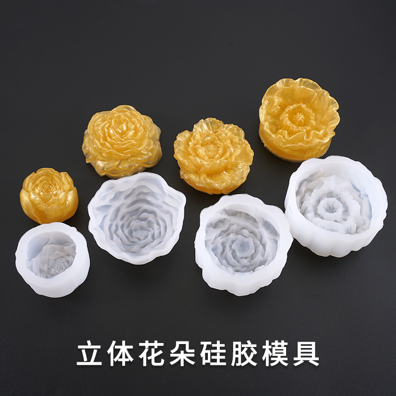 Crystal Drop Mold DIY Jewelry Mirror Three-dimensional Flower New Highlight Flower Silicone Mold