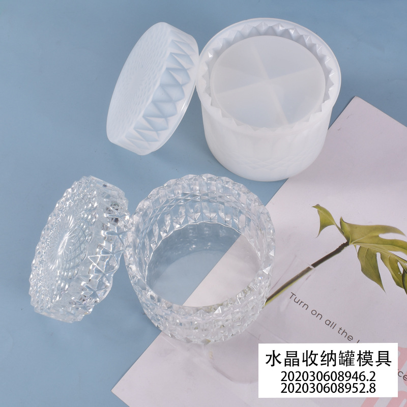 DIY Crystal Glue Drop Mold Table Jewelry Flat Bottom Crystal Storage Tank Silicone Mold Spot Wholesale