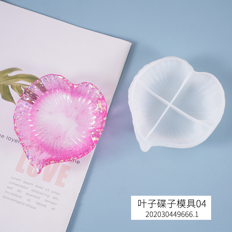 DIY Crystal Drop Mold Leaf Dish Storage Dish Creative Ornament Silicone Mold