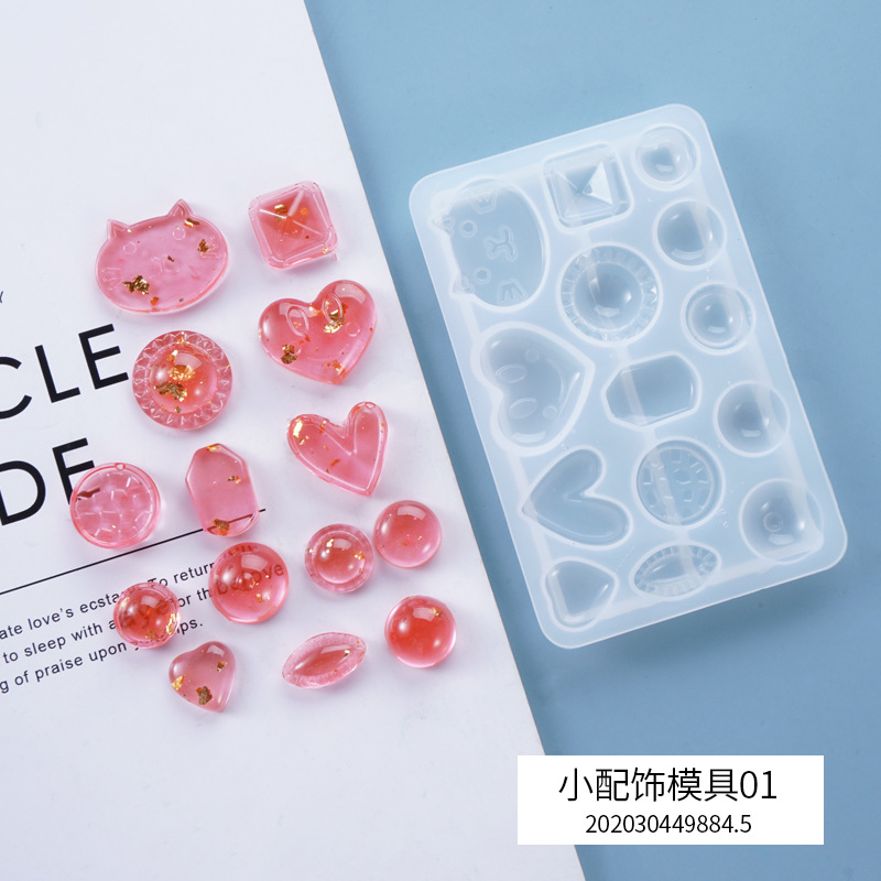 DIY Crystal Drop Glue Pendant Mold Lovely Pendant Accessories Earring Mirror Silicone Mold Wholesale