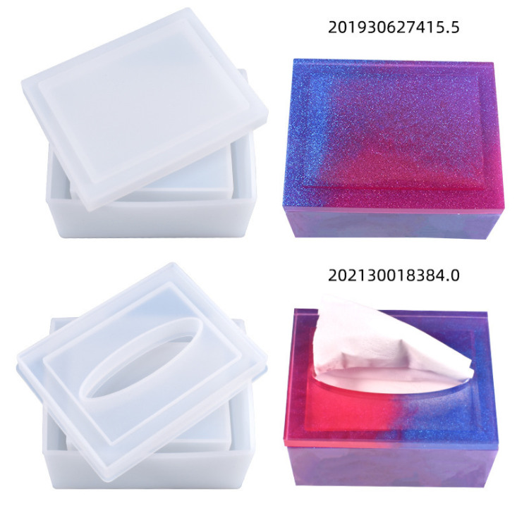 DIY Crystal Gel Mould Paper Towel Box Daily Necessities Napkin Car Towel Box Silicone Mold