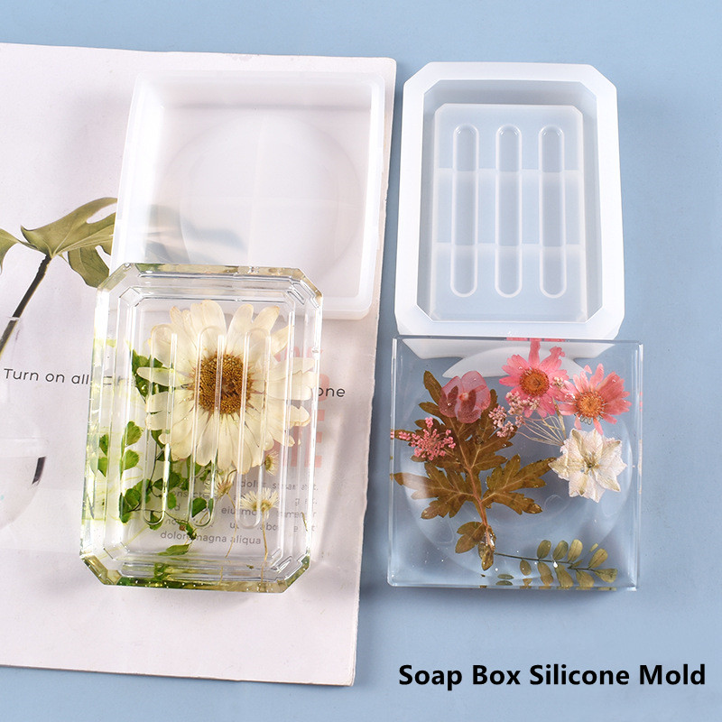 DIY Crystal Epoxy Mould Soap Box Storage Silicone Mould