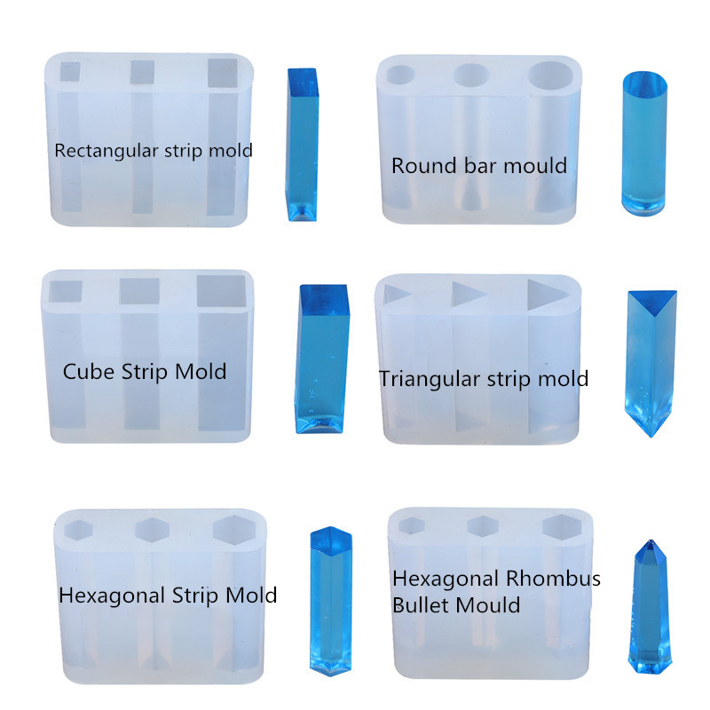 Epoxy Material Kit Pendant DIY Crystal Epoxy Mold Hexagon Round Triangle Square Crystal Epoxy Mold