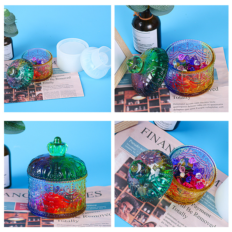 DIY Epoxy Mold Makeup Jewelry Storage Box Silicone Mirror Mold Hot New Amazon
