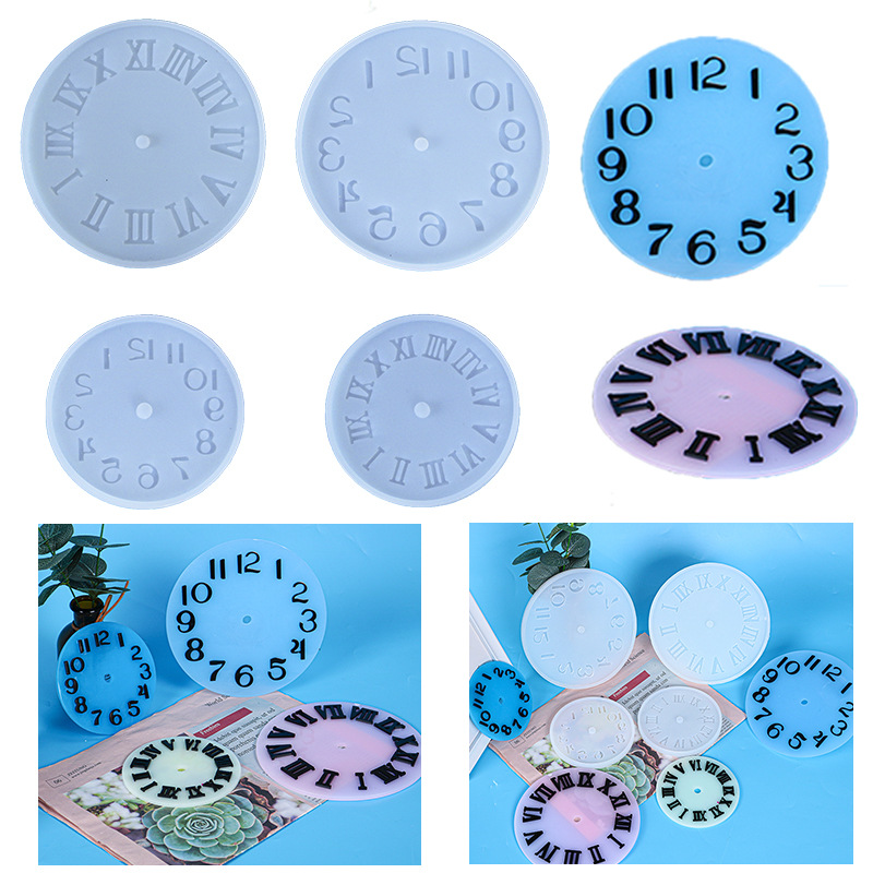 Epoxy mold 4 clock ornaments silicone mold mirror Amazon resin