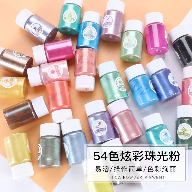 36Colors Epoxy Resin Dye Pearl Pigment Nail Art Dye DIY Eyeshadow Mica  Powder Fluffy Crystal Slime Mica Pigment