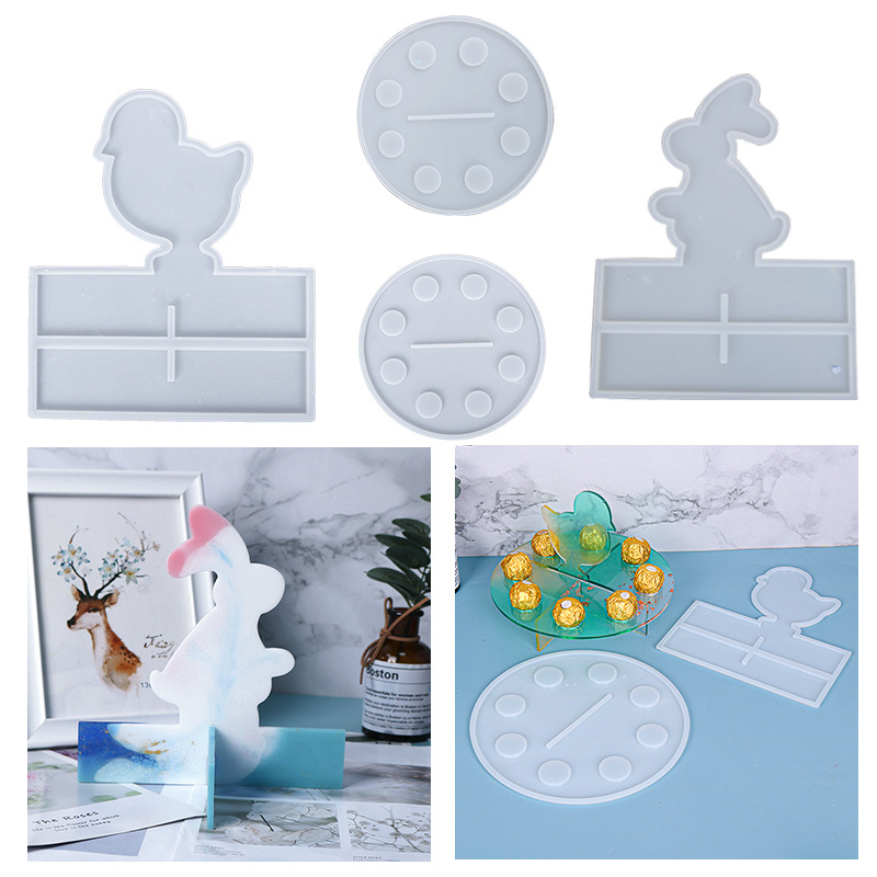 Epoxy Mold Christmas Chick Bunny Holder Silicone Mold Amazon Hot Sale