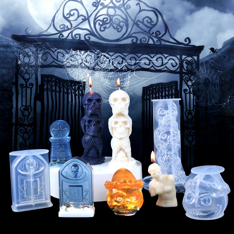 Scary Halloween Series Molds Silica Gel Material