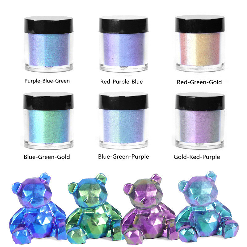 Chameleon Nail Pigment Spray Paint Epoxy Resin Color Shift Chameleon Mica Powder