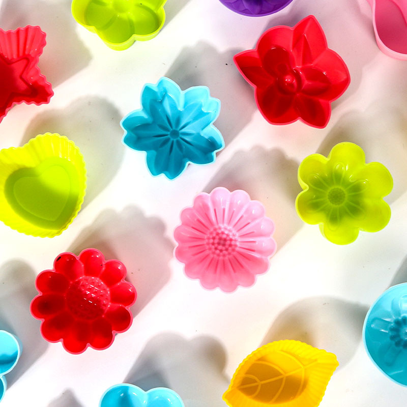 DIY Cake Mould 5cm Silicone Mould Love Star Flower Jelly White Cooler Mould