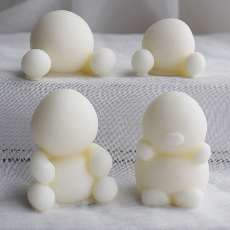 Korea Cream Frosting Universal Animal Small Body Scented Candle Silicone Mold Diy Flip Sugar Cake Baking Mold
