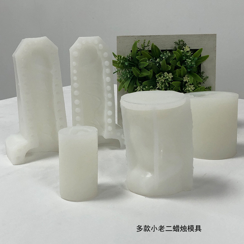 Alien Little Dick Candle Mold Creative Beauty Holding Dick Plaster Ornament Diy Aromatherapy Candle Silicone Mold