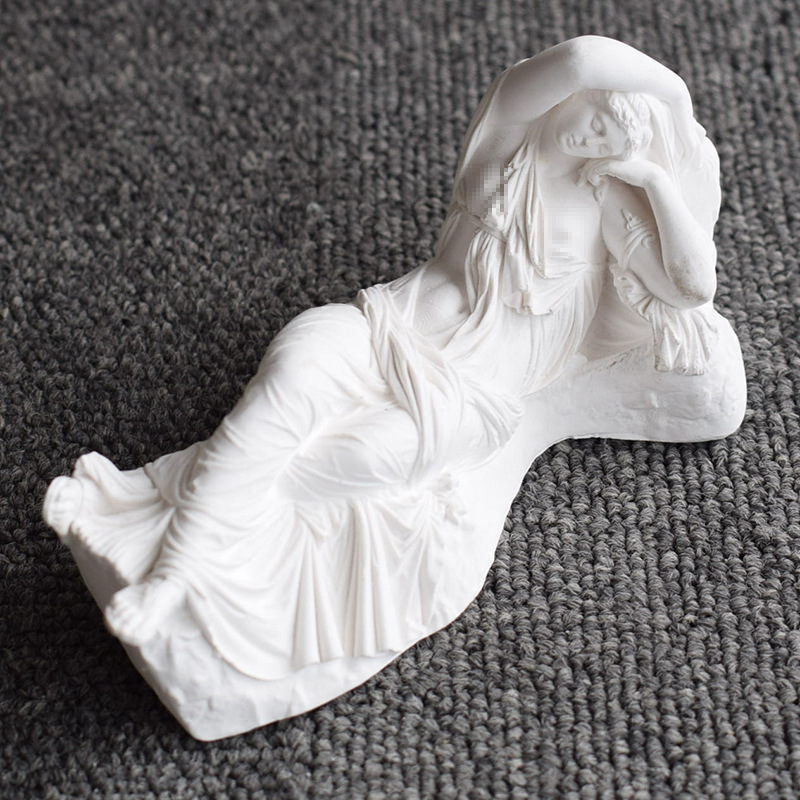 European-Style Human Plaster Mold Lying Beauty Carving Diffusion Stone Aromatherapy Home Furnishing Resin Drip Gel Silicone Mold